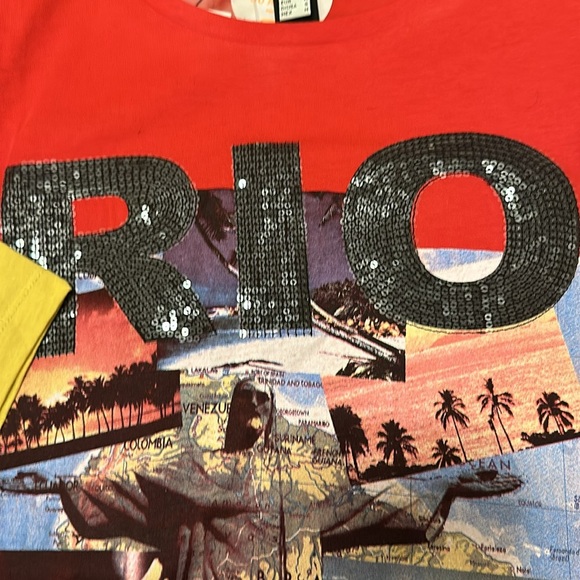 Puff Shoulder Bling Tee - Picture 3 of 5